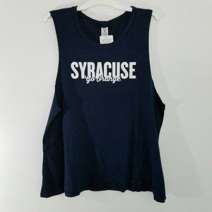 Syracuse New York Go Orange Sleeveless T-shirt Large Navy